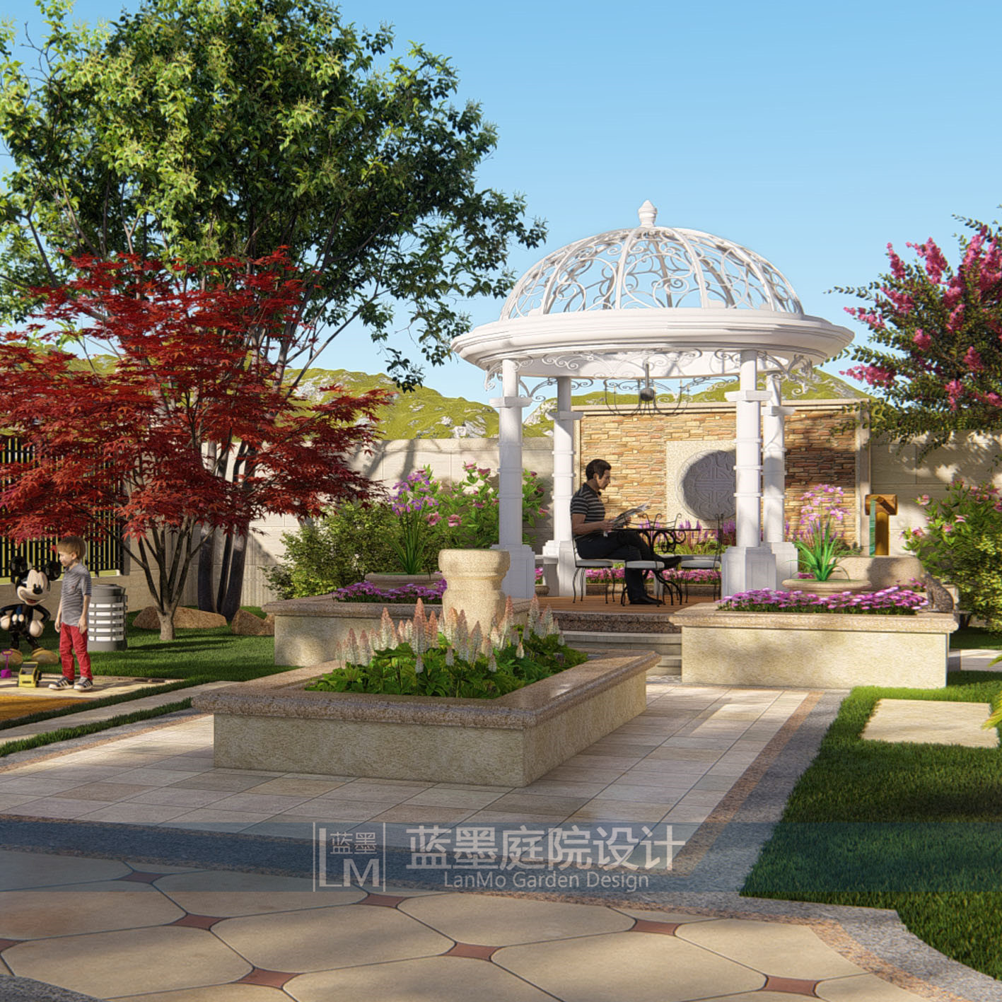 定制別墅庭院設計私家花園設計屋頂花園設計露臺園林設計景觀設計