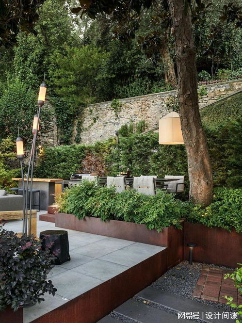 庭院設(shè)計 別墅里的森系下沉式花園,天然的氧吧,清風(fēng)享受地